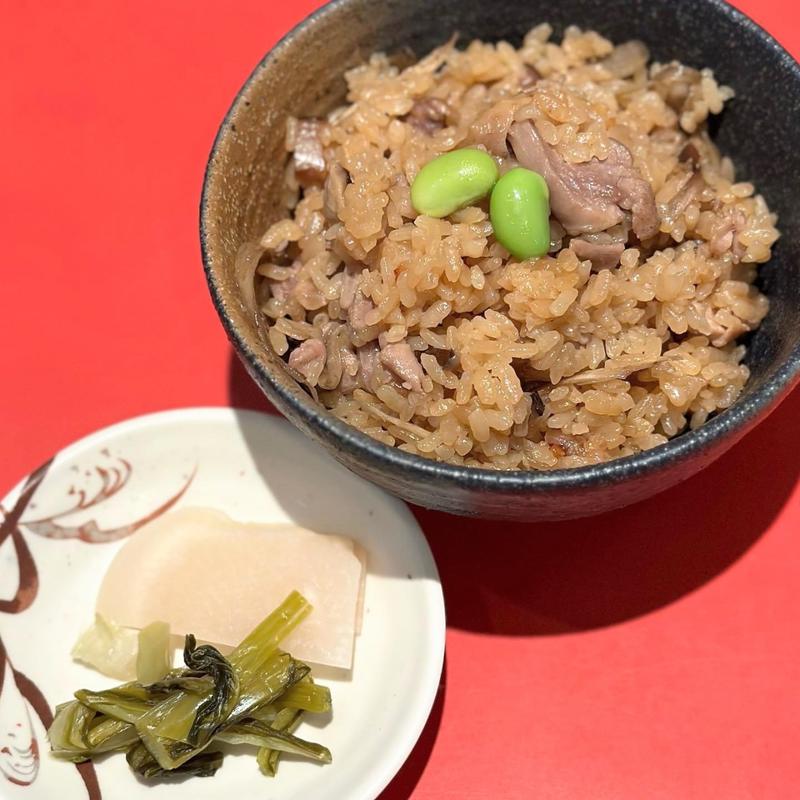 軍鶏めし(中華そば カドヤ食堂 西宮ガーデンズ店)