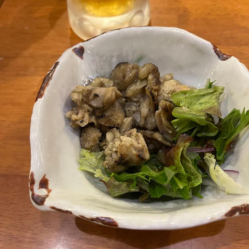 鶏ハラミ炭火焼き(生そばあずま 長住店)