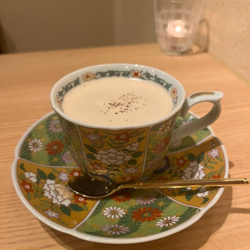 ほうじ茶×チャイの和チャイDeカプチーノ(Bar和ごころ赤坂)