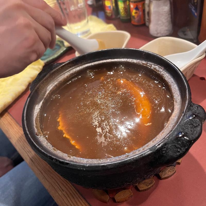 カレー雑炊　えびせんのせ(炭火焼とり 安喜（あき）)