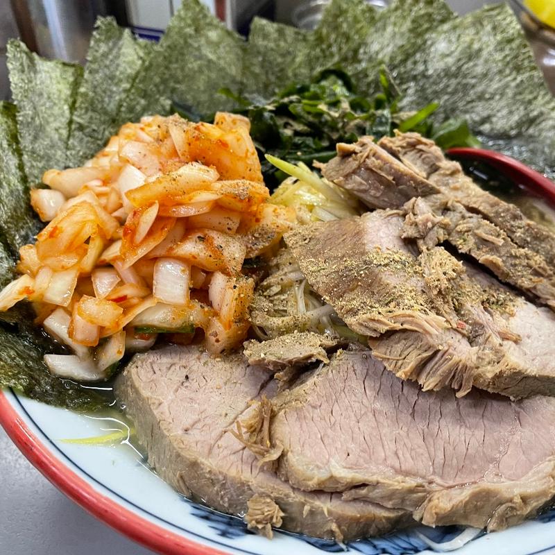 ネギチャーシュー＋海苔＋わかめ＋サービス辛タマ(ラーメンショップ 122号騎西店)