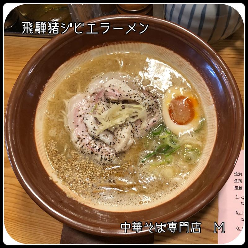 飛騨猪ジビエラーメン(飛騨高山　中華そば専門店　Ｍ)