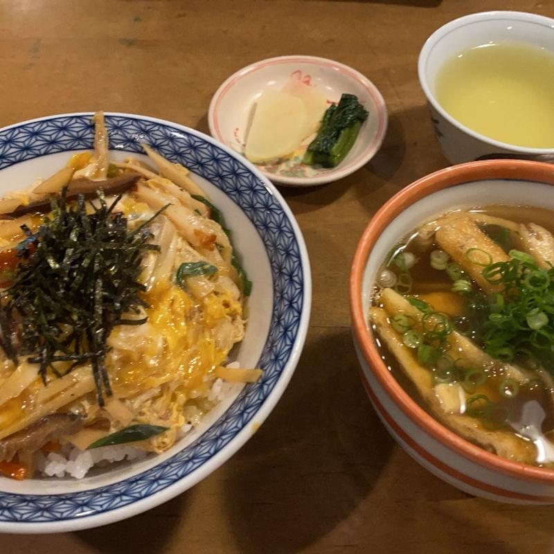 木の葉丼　ミニ蕎麦きざみ(きよし)