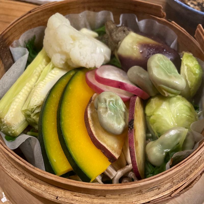 野菜のせいろ蒸し(ぶんご)
