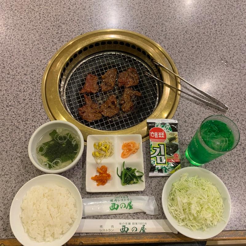 ロースセット(焼肉 西の屋)