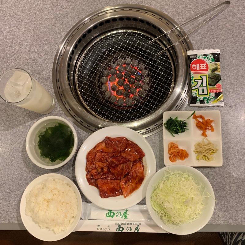 カルビ1.5倍セット(焼肉 西の屋)