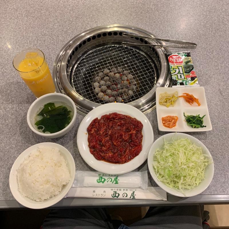 ロース1.5倍セット(焼肉 西の屋)