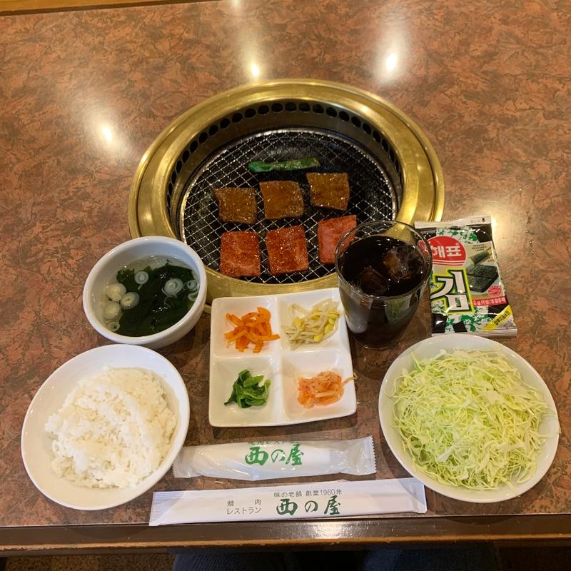 上カルビセット(焼肉 西の屋)