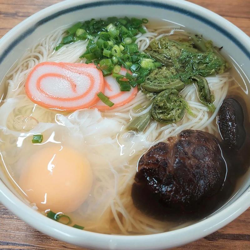 山菜にゅうめん 月見(そうめん金龍 大岩店)