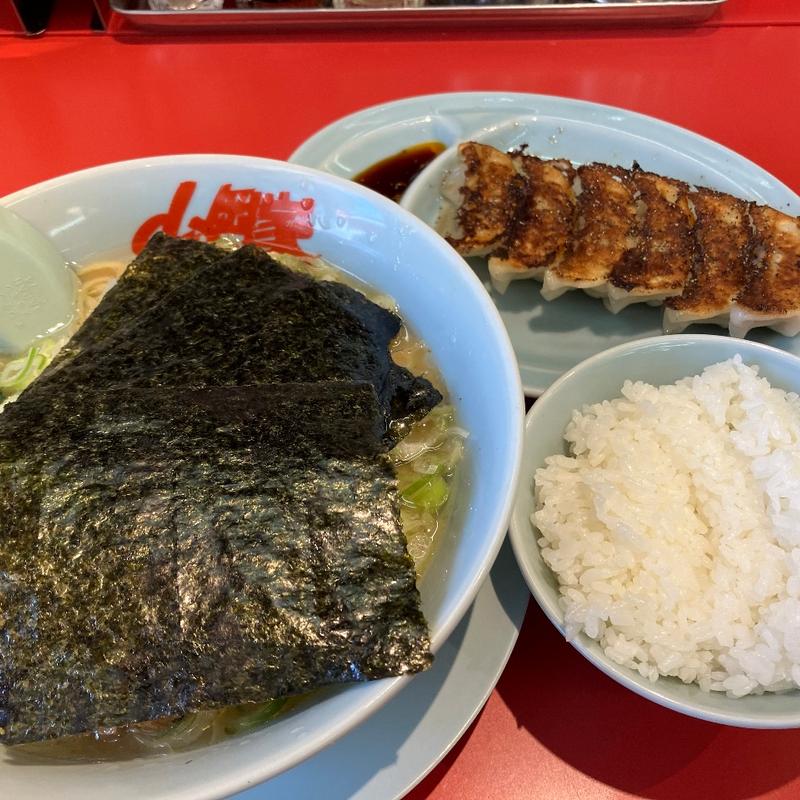 サービスセットB醤油ラーメン(山岡家 日立東金沢店 )
