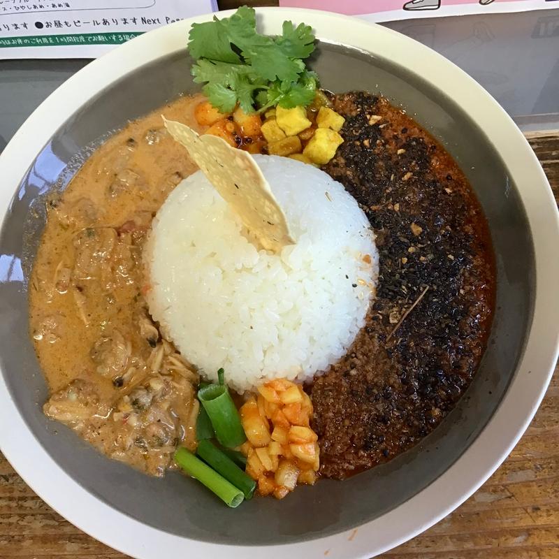 2種あいがけカレー(スタンド緑橋)