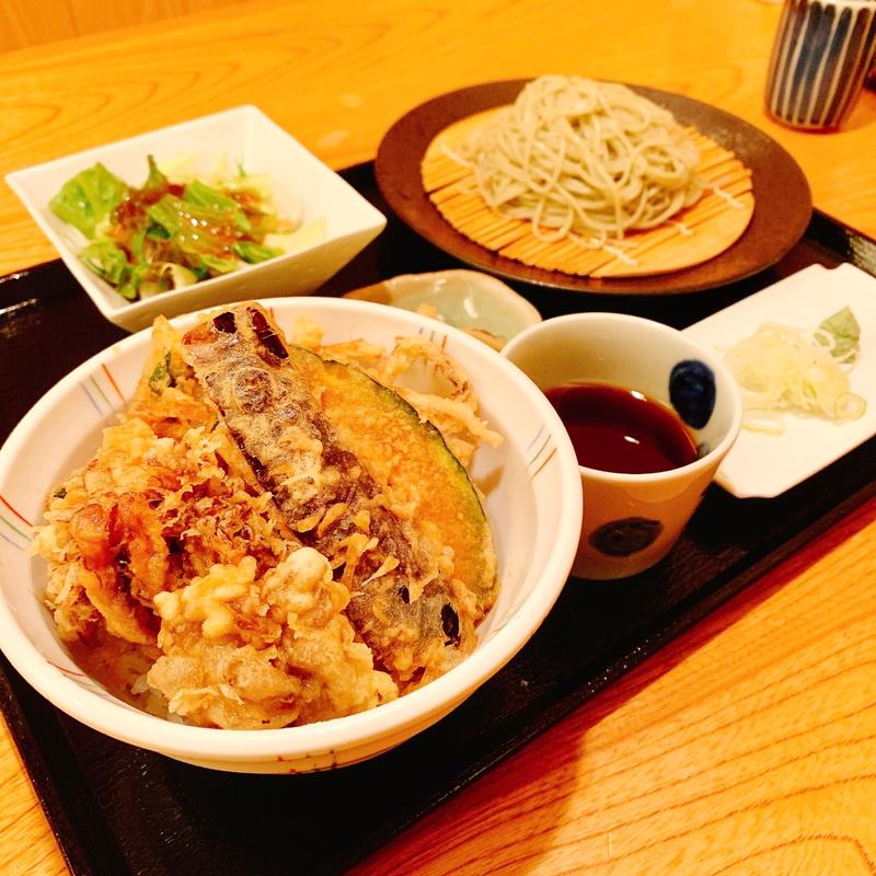 野菜天丼セット(長岡小嶋屋 新潟伊勢丹7階店 )