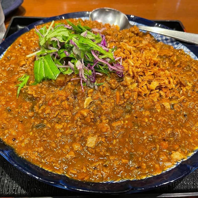 野菜たっぷりキーマカレー(肥後橋南蛮亭)