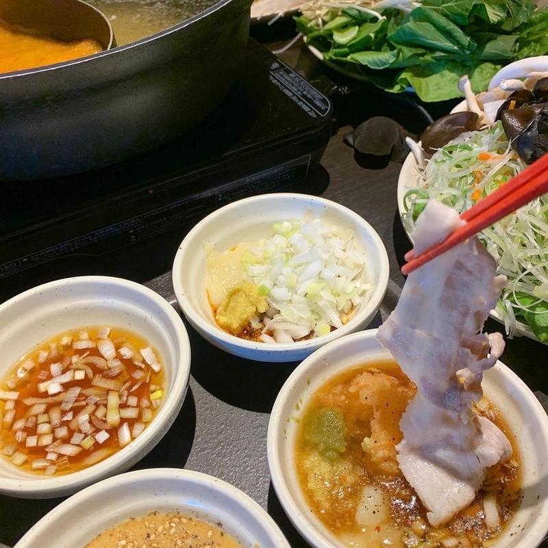 ランチ豚3皿セット(しゃぶ葉 小田急マルシェ本厚木店)