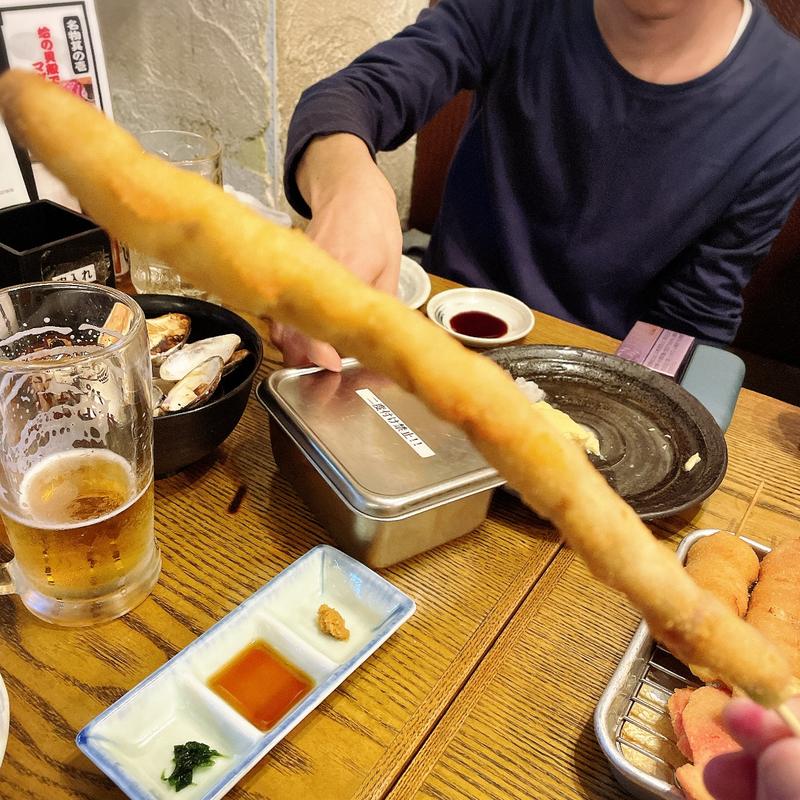 串揚げ（アスパラ肉巻き）(はまぐり屋串左衛門)