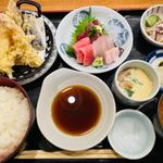 天ぷら刺身定食