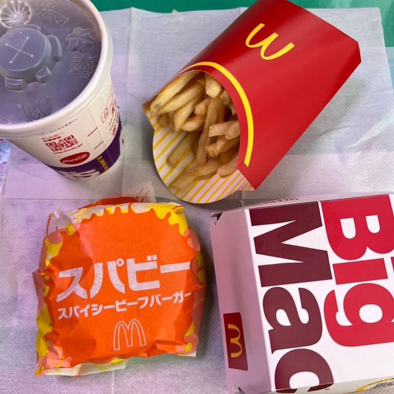 スパビーセット、ビックマック(マクドナルド 保木間店)