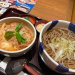 カツ丼定食と温そば