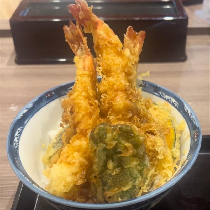 上天丼（10日大海老一本サービス）(どんぶり専門店 丼丼亭 三宮サンシティ店)