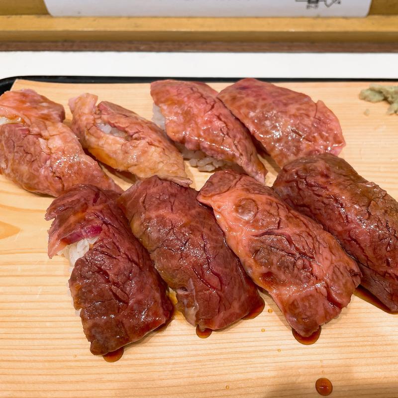 肉寿司二種盛り(くらや)