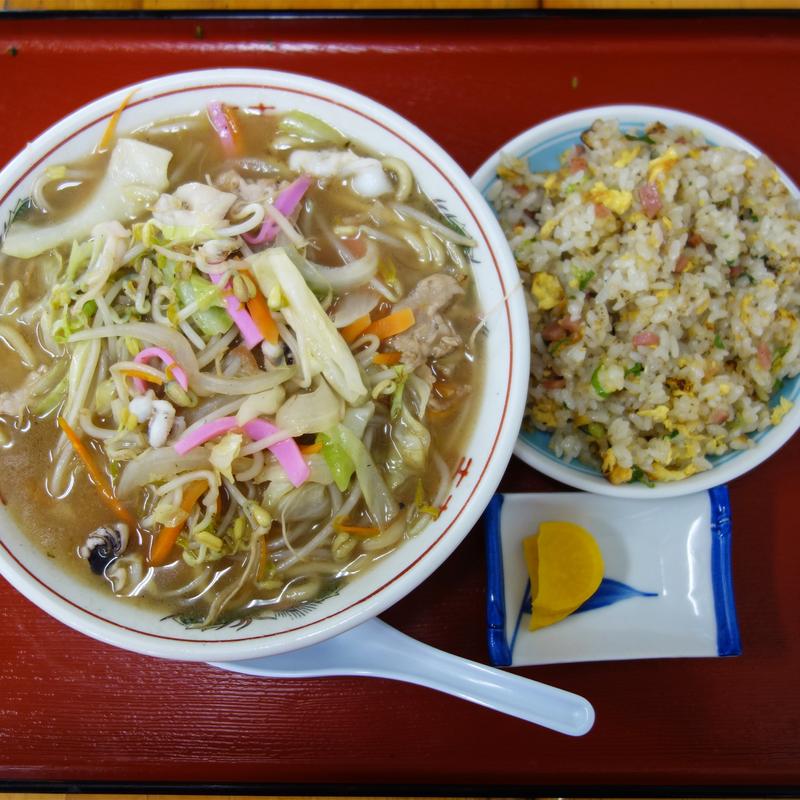 チャンポン ミニチャーハンセット(御食事処 王珉(ワンミン))