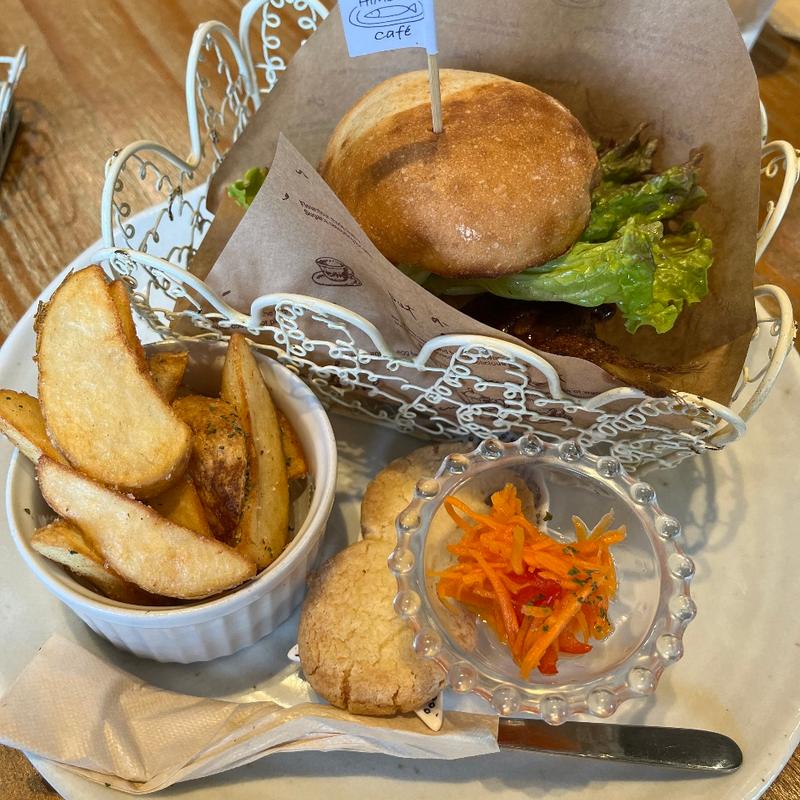 アジフライバーガー(ひものcafe 酒元水産直売所)