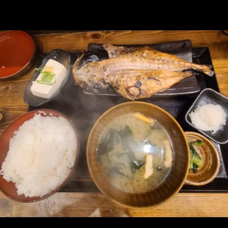 あじ開き定食(しんぱち食堂　浅草店)