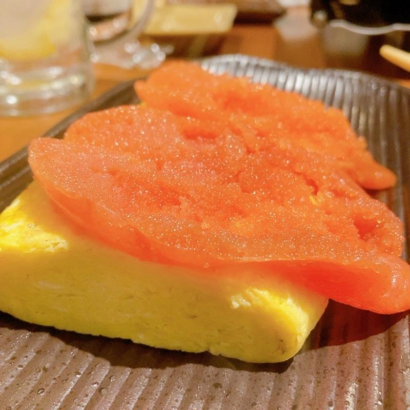 玉子焼き　明太子のせ(かき小屋 豊丸水産 広島本通り店)