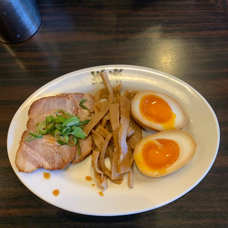 おつまみ3種盛り（チャーシュー・メンマ・味玉）(ラーメン道楽 川崎店)