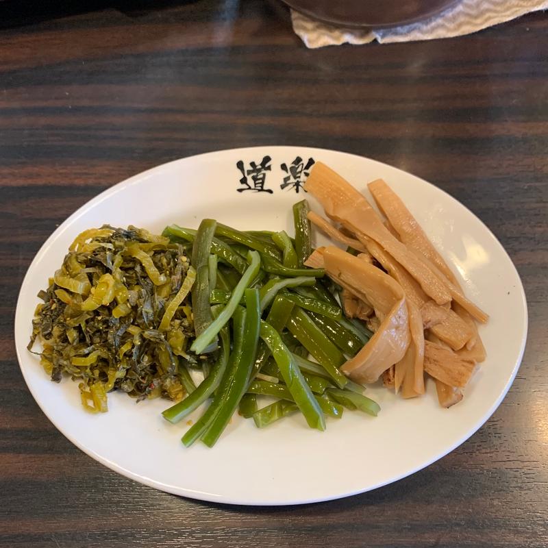 おつまみ3種盛り（メンマ・わかめ・高菜）(ラーメン道楽 川崎店)