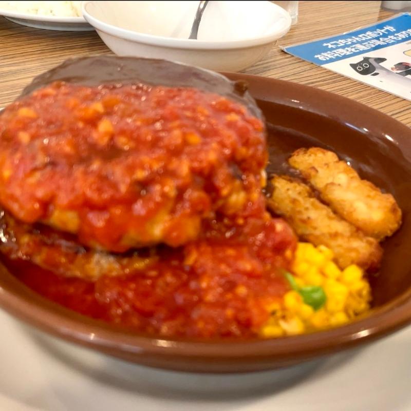 Theガストハンバーグ  ダブル(ドミ＆ガーリックソース)(ガスト 新習志野店)