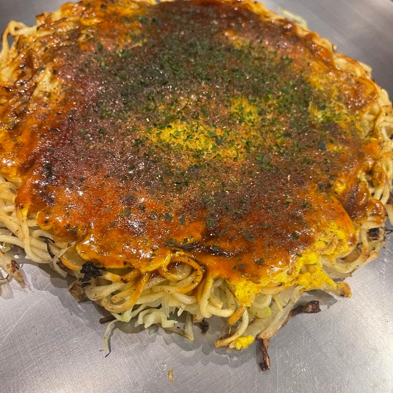 肉玉そば＋イカ天(広島風お好み焼き まるちゃん)