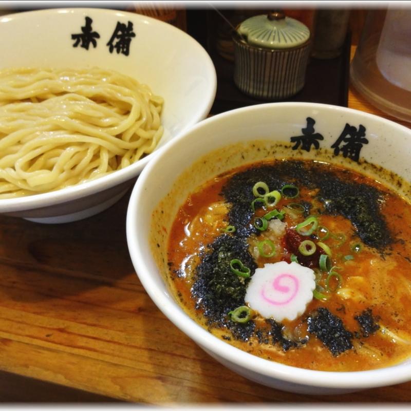 赤辛つけ麺(玉・赤備（あかぞなえ）)