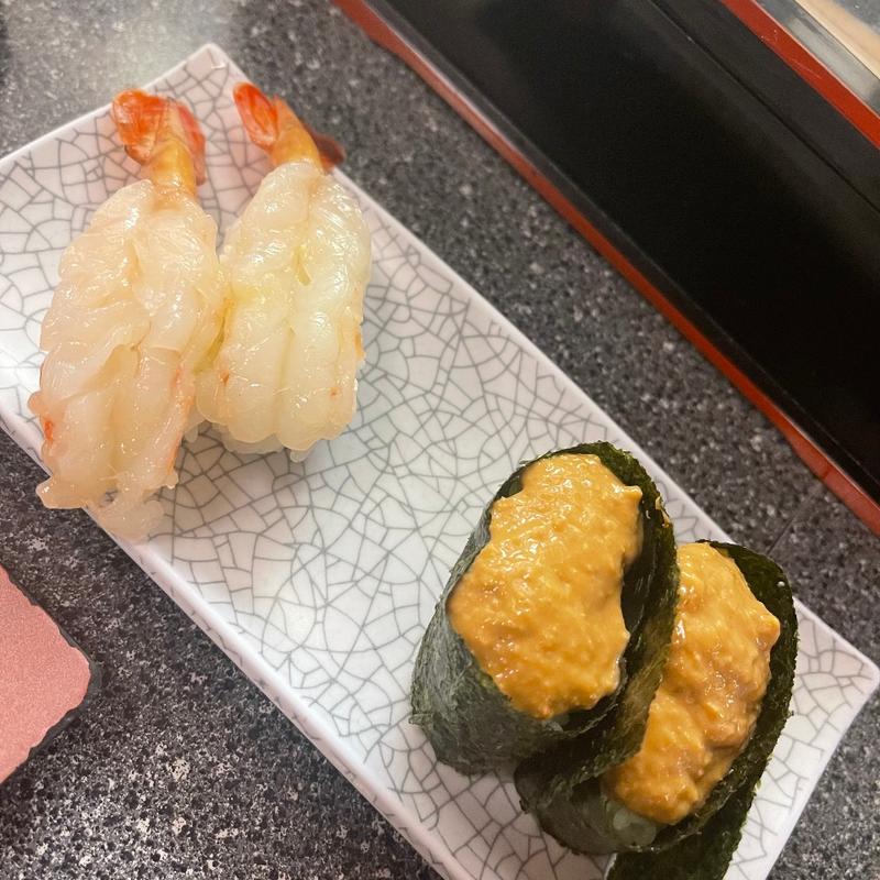 ボタンエビと海老ミソ(双葉寿司 三宮店 （ふたばずし）)