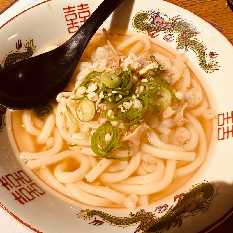 かすうどん(大衆居酒屋 マジメヤ 上本町店)