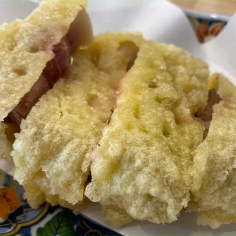 「チャーシュー」の天ぷら(人類みな饂飩酒場)