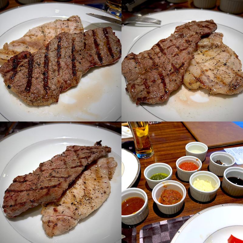 牛ロース・梅里豚のグリル 食べ放題(Trattoria W 仙台)