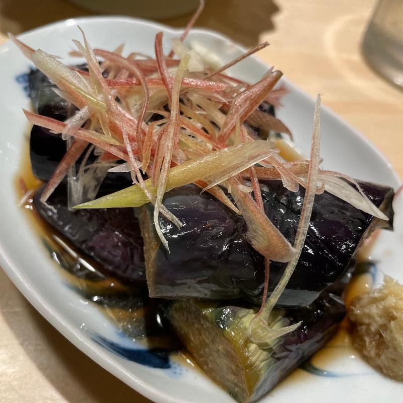 ナスの揚げ浸し(酒場 こころの)