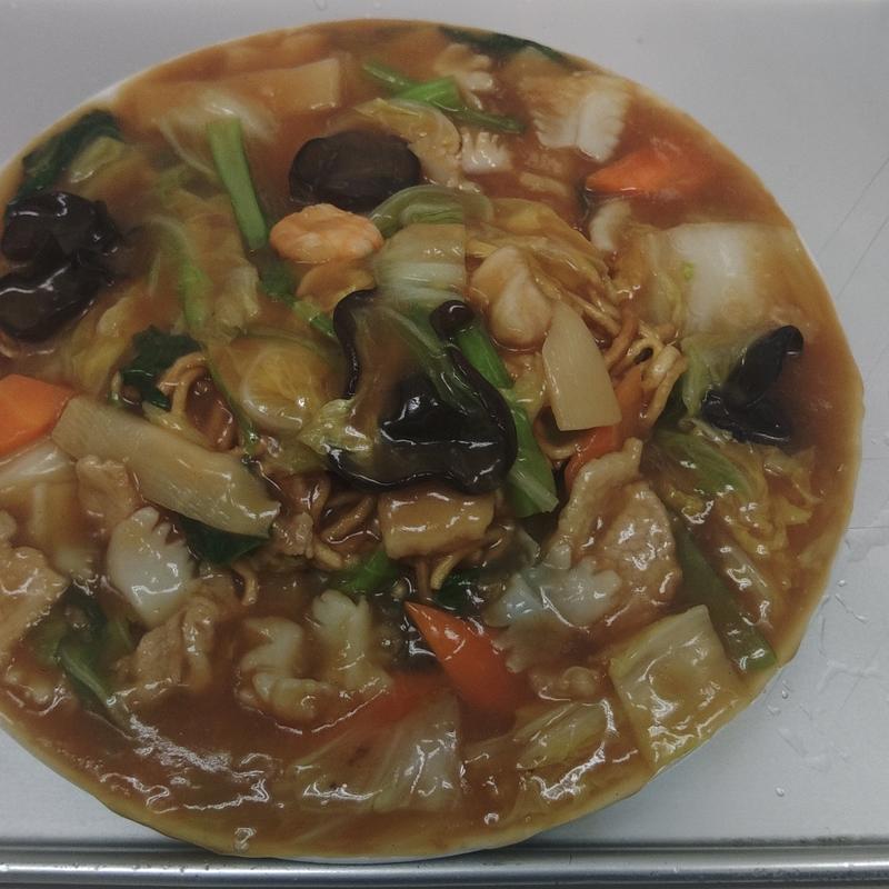 五目餡掛け揚げ焼きそば(鳳龍)