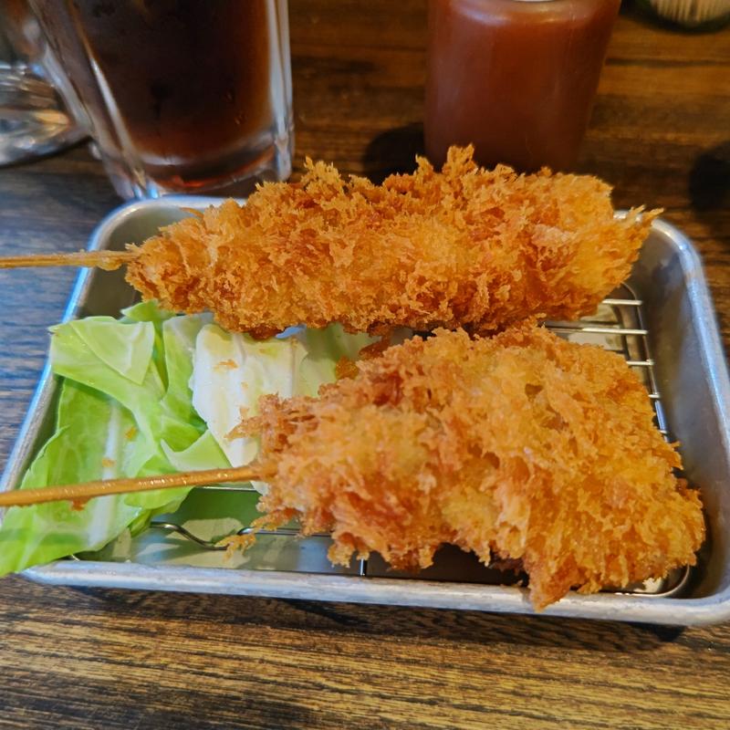 ヒレカツ串・ロースカツ串(炭火焼 とんぺい 上大岡店)