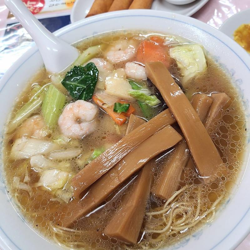 海老ワンタンメン 竹の子(奇珍)