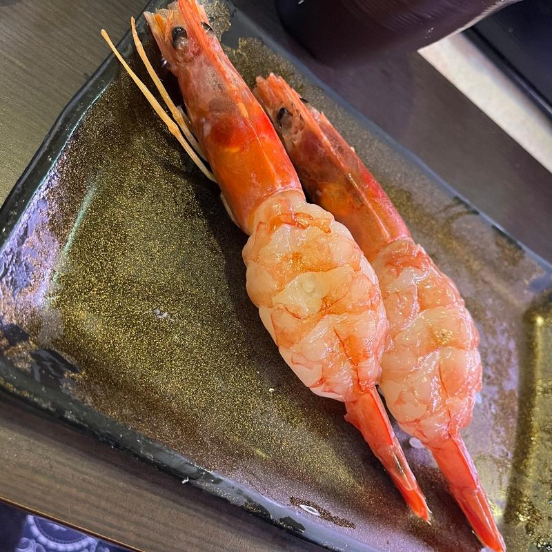 有頭赤えび(海鮮特急レーン　寿司じじや山鹿店)