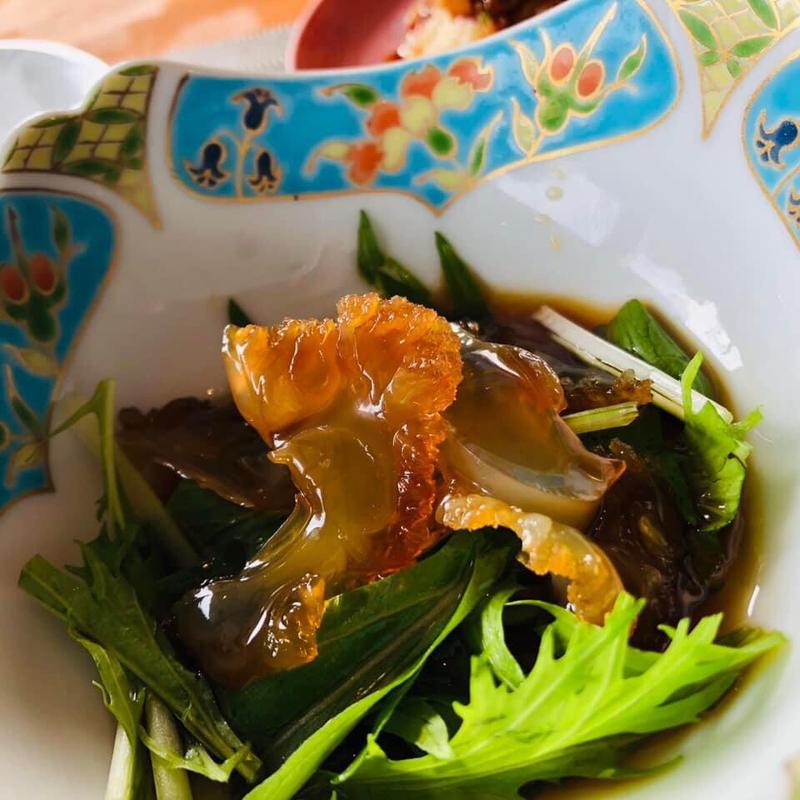 クラゲと水菜のサラダ仕立ての酢の物(中国料理 杏仁香 （チュウゴクリョウリ アンニンシャン）)