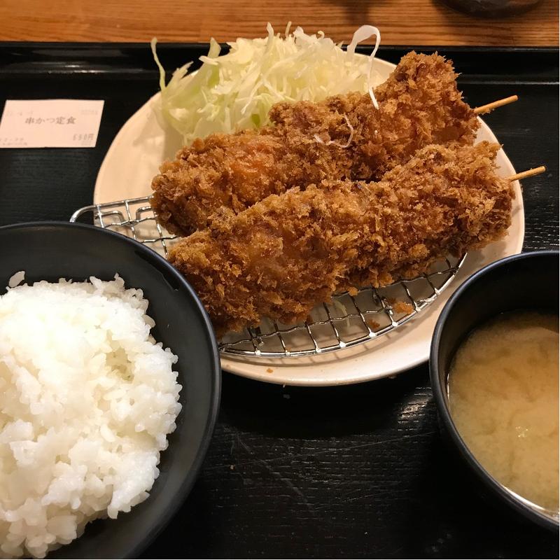 串カツ定食(とんかつ・六九)
