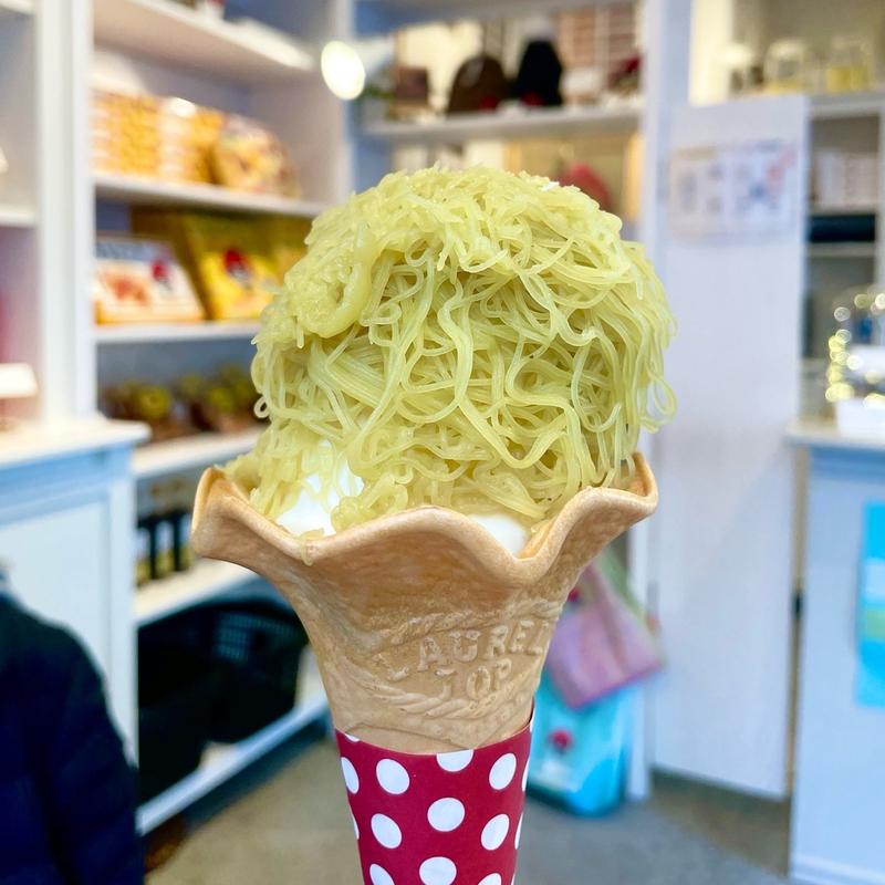 うなぎいもモンブランソフトクリーム(うなもストアinTOKYO)