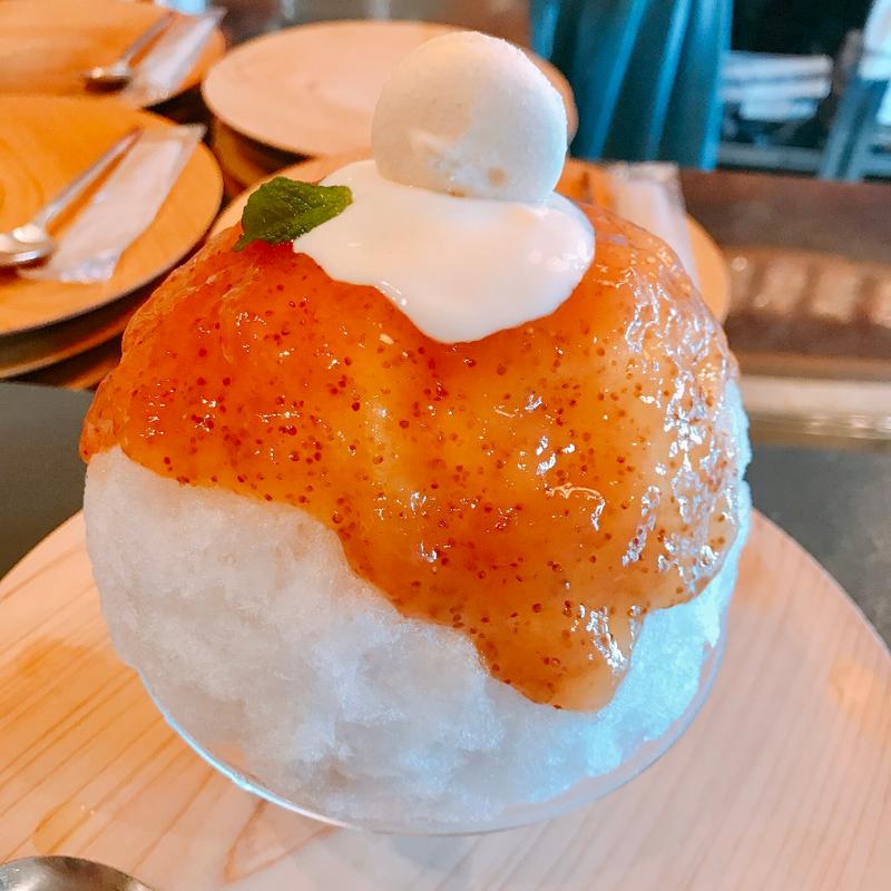 あんずのかき氷(瀬戸内 ひだまり かき氷 鷺沼店)