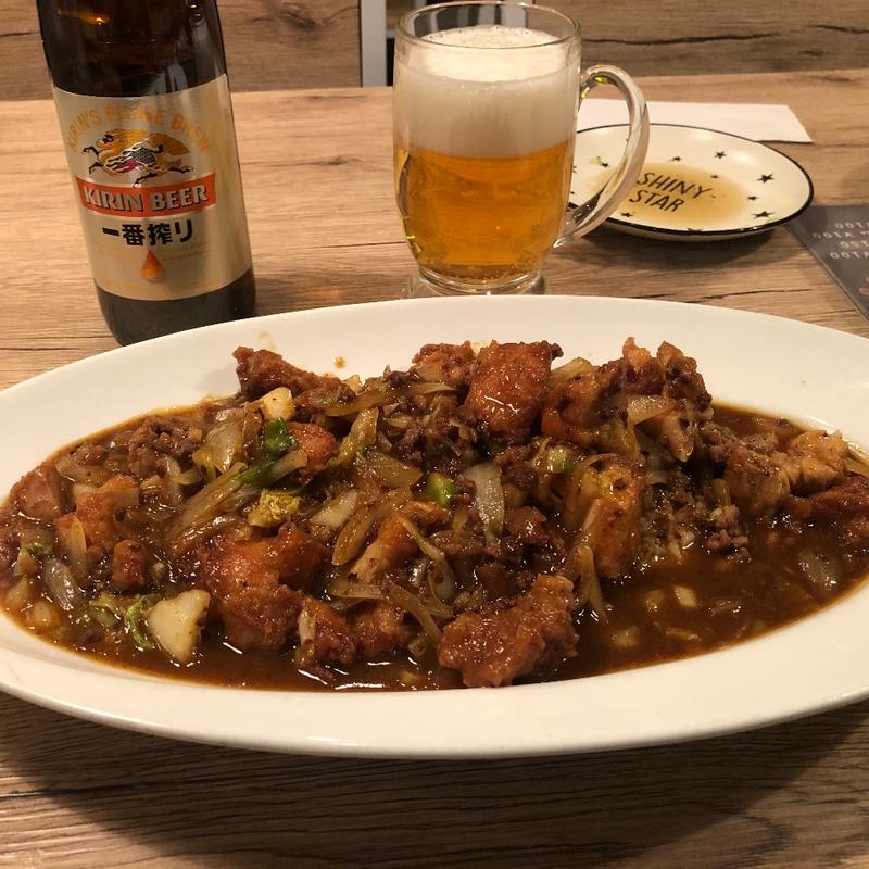 元気いっぱい唐揚げ野郎カレー(ボクのふらいぱん)