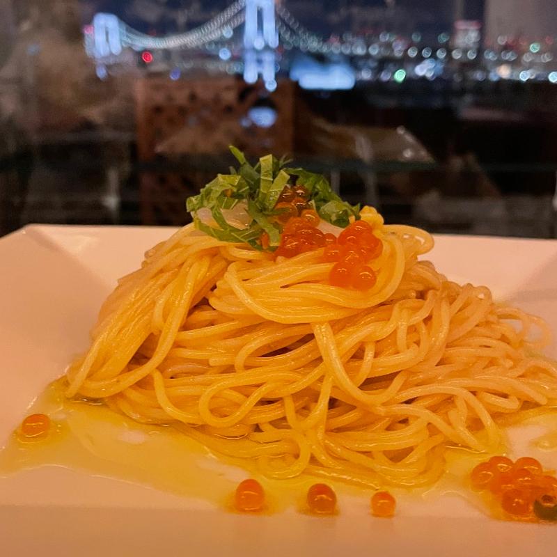 売れ筋生うにといくらの冷製スパゲッティ(TO THE HERBS アクアシティお台場店)