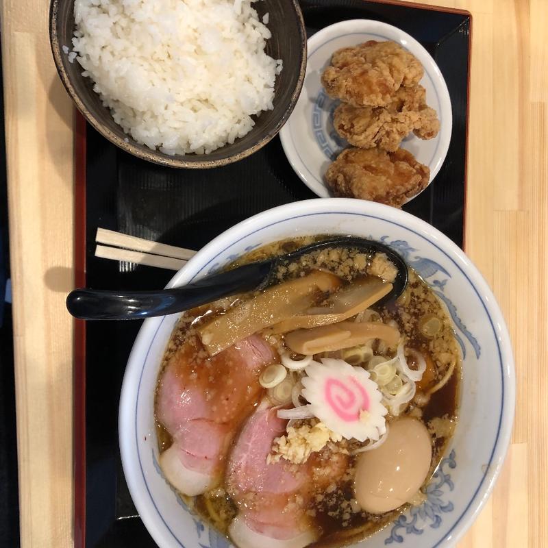 味玉中華そば＋からあげセット(〜粋な中華そば〜 みらい)