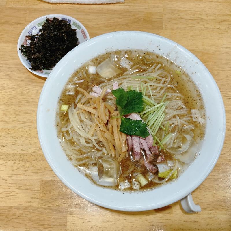 塩煮干冷やしそば（中盛り）岩のりトッピング(味噌中華そば ムタヒロ)